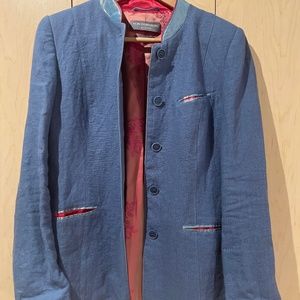 Von Dornberg jacket from ocean blue Irish linen